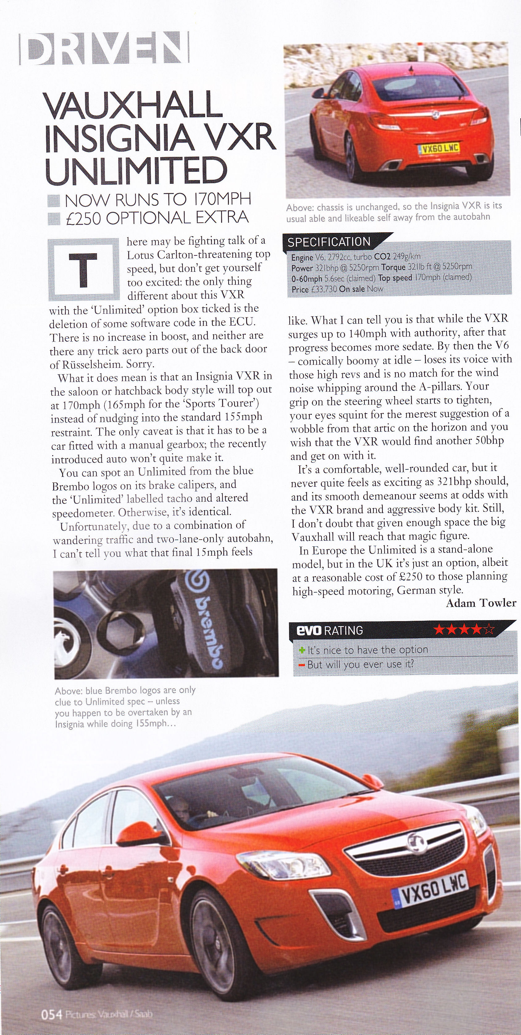 Vauxhall Insignia VXR